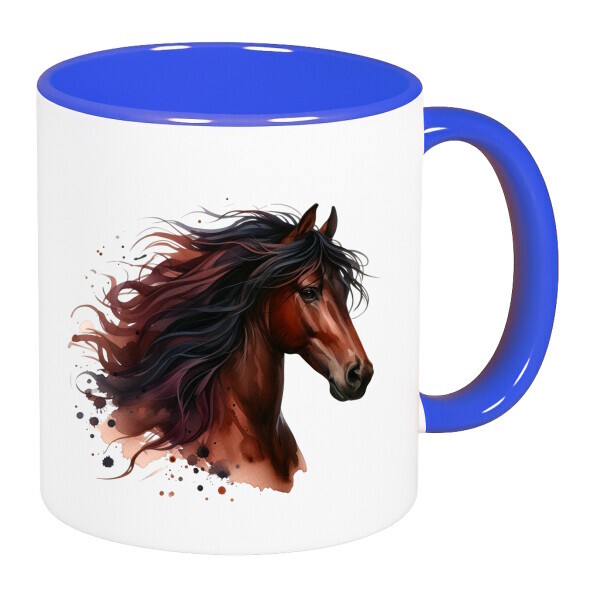 Színes fülű és belsejű bögre