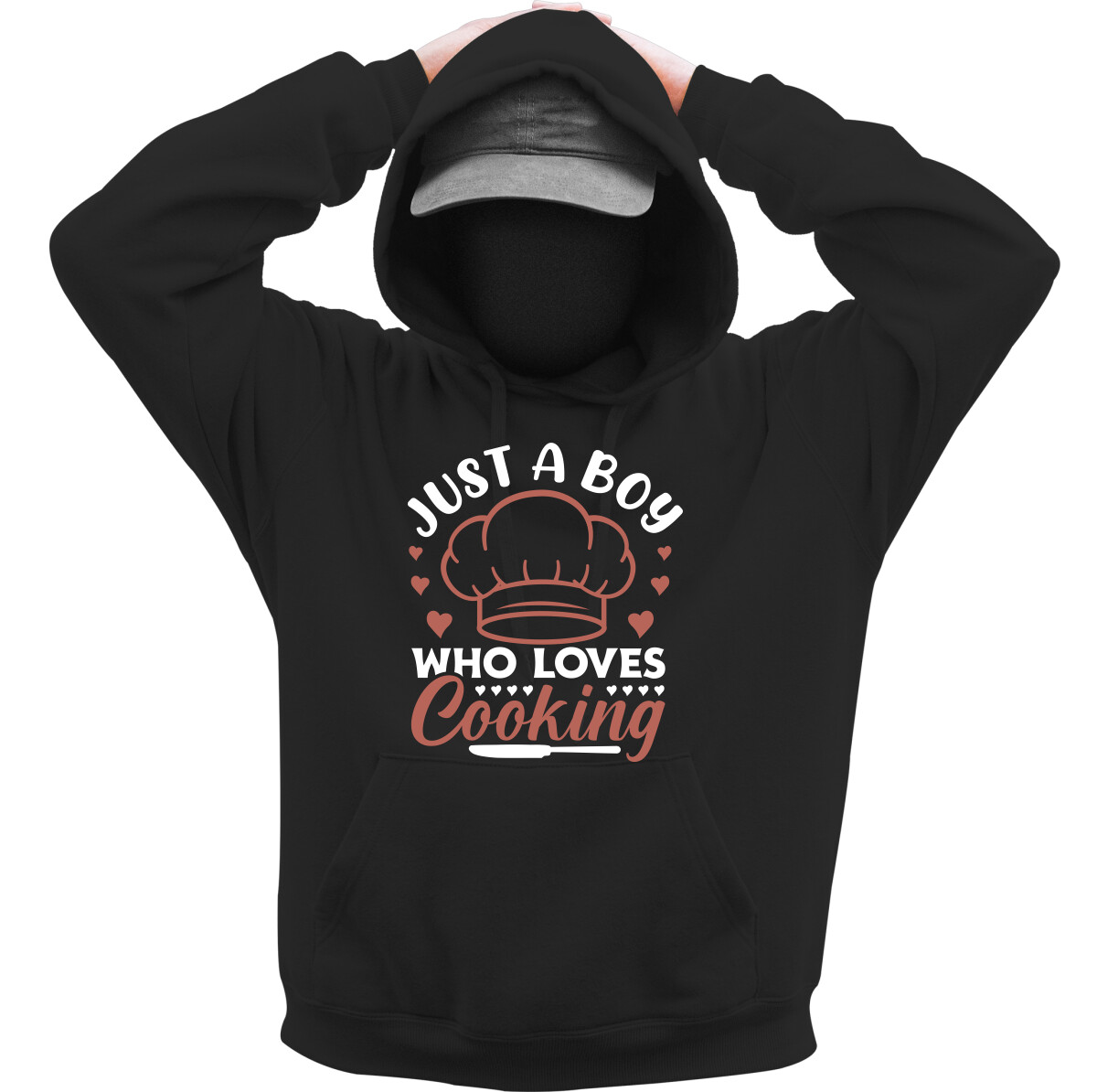 Kapucnis belebújós pulóver