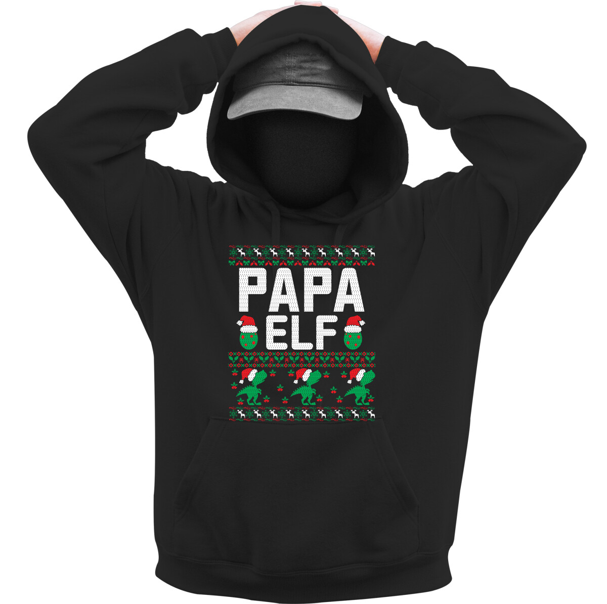 Kapucnis belebújós pulóver