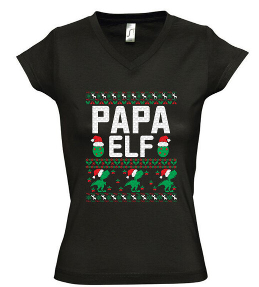 Női V nyakú póló