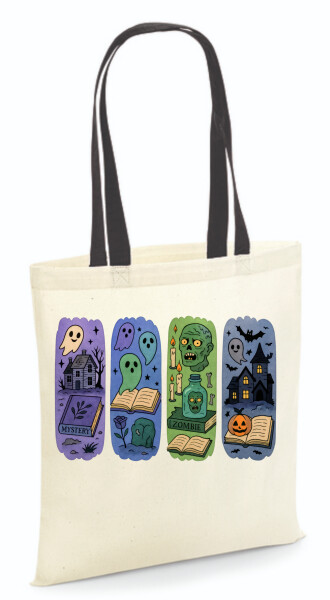 Vászontáska - színes fülű 