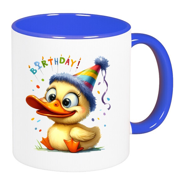 Színes fülű és belsejű bögre