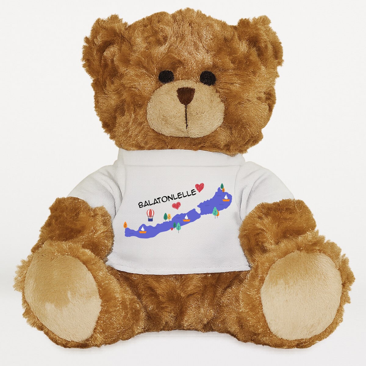 Plüssmaci egyedi pólóval