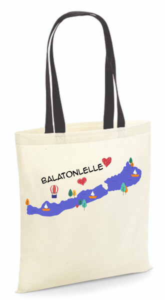 Vászontáska - színes fülű 