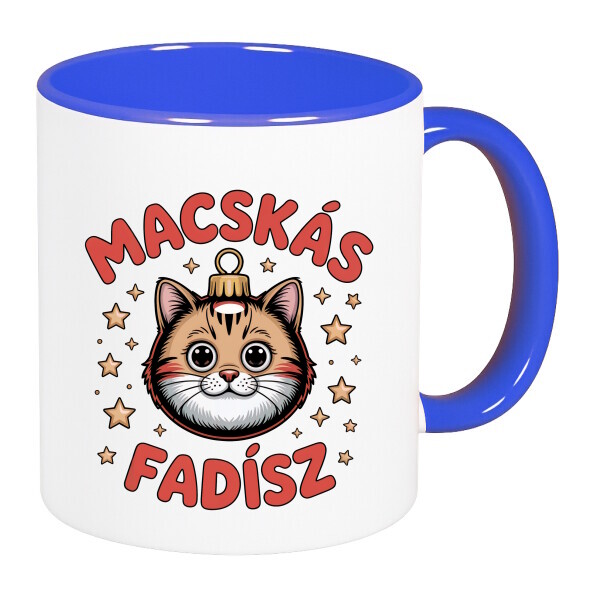 Színes fülű és belsejű bögre