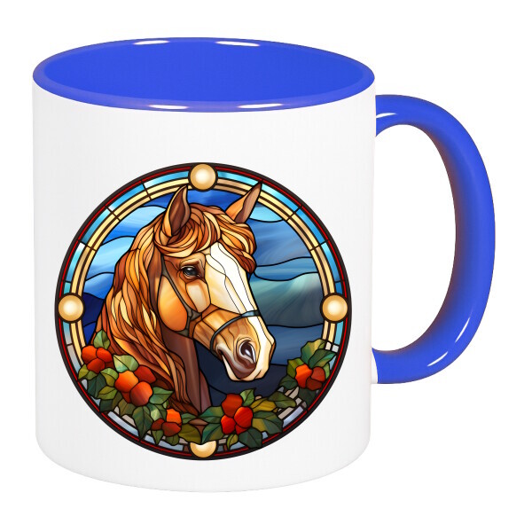 Színes fülű és belsejű bögre