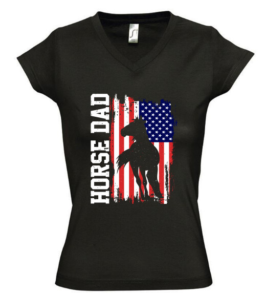 Női V nyakú póló