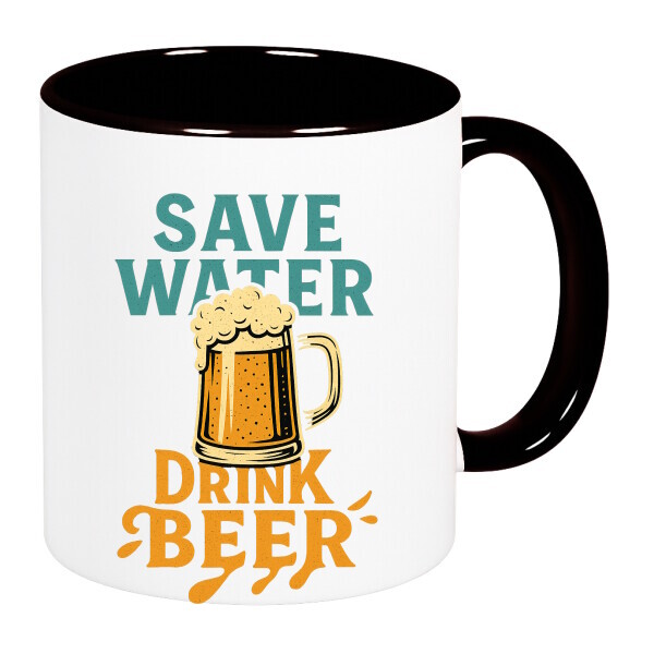 Színes fülű és belsejű bögre