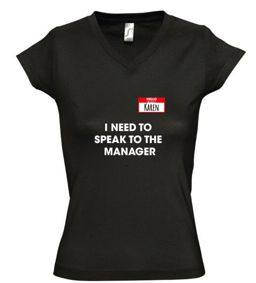 Női V nyakú póló