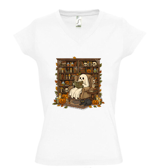 Női V nyakú póló