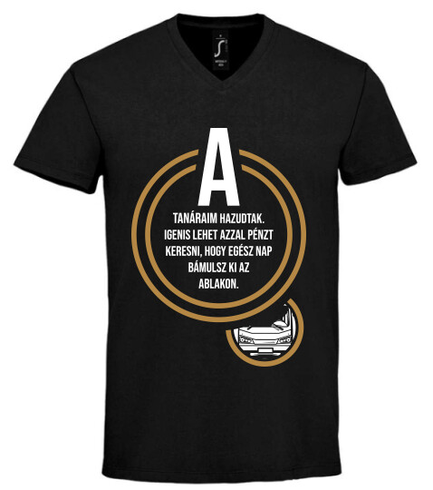 Unisex V nyakú póló