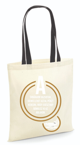 Vászontáska - színes fülű 