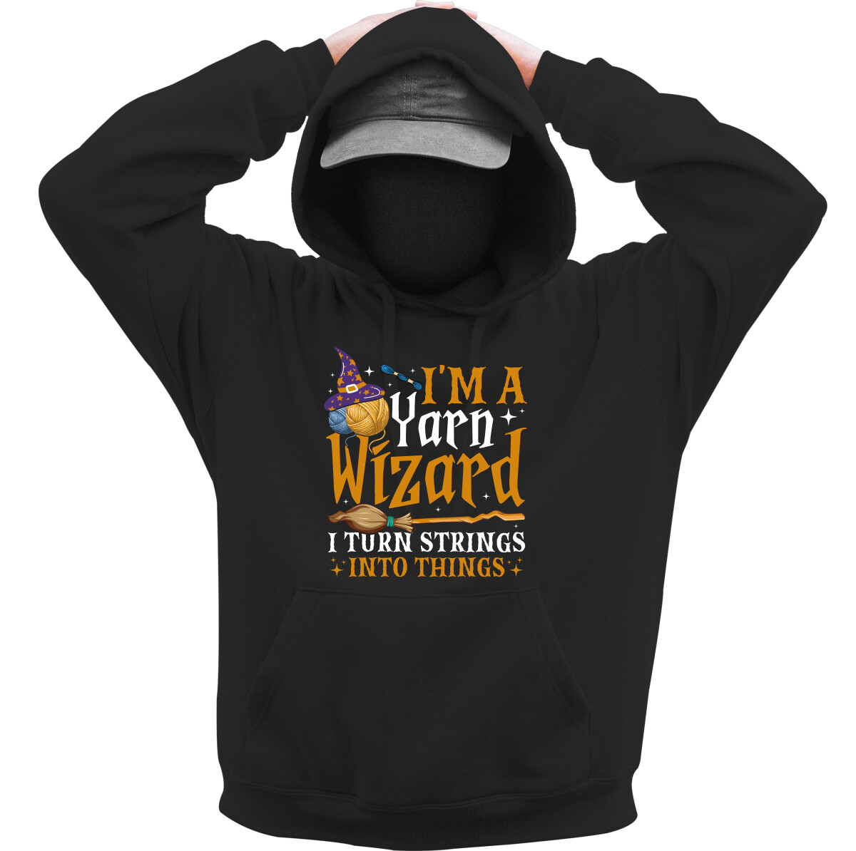 Kapucnis belebújós pulóver