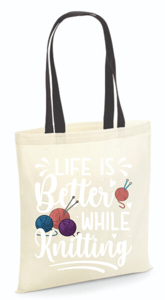 Vászontáska - színes fülű 