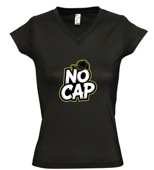 Női V nyakú póló