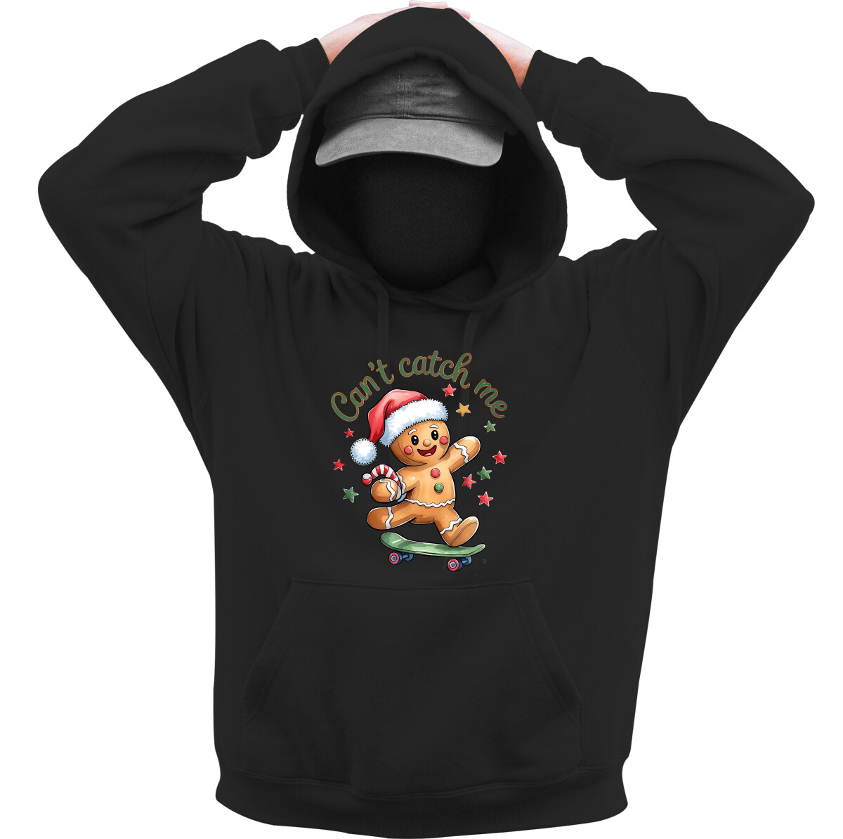 Kapucnis belebújós pulóver