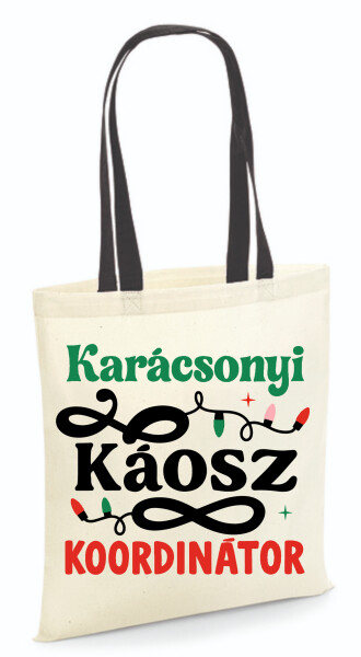 Vászontáska - színes fülű 