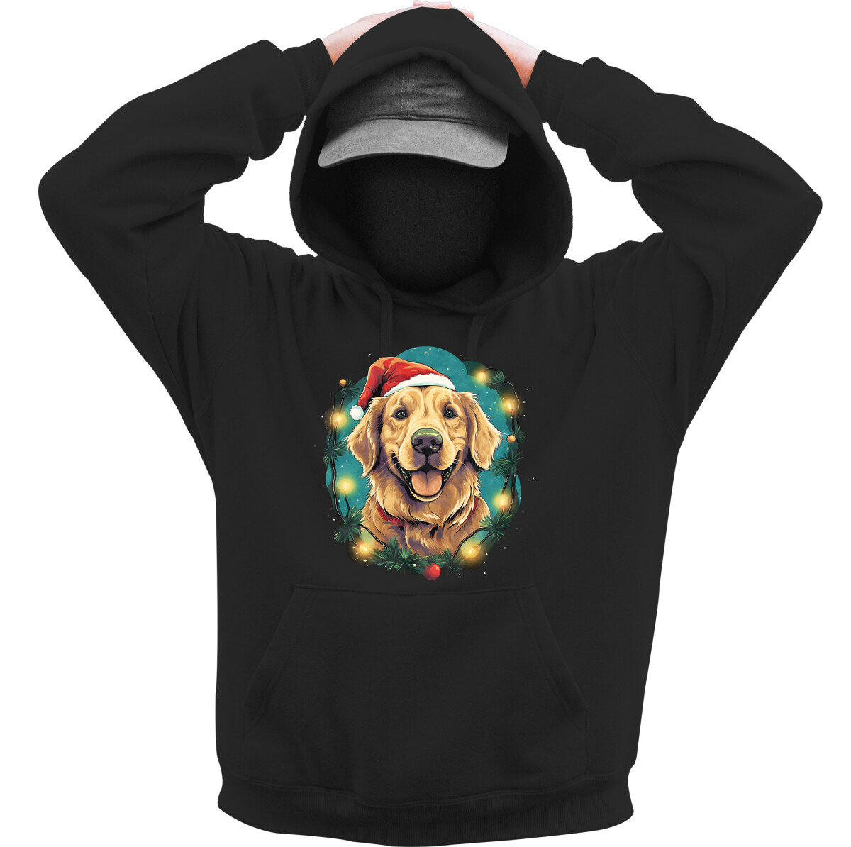 Kapucnis belebújós pulóver