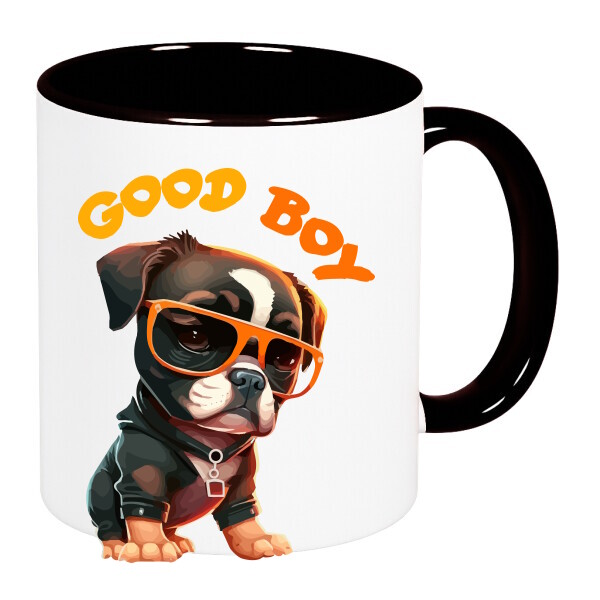 Színes fülű és belsejű bögre