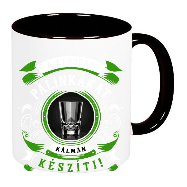 Színes fülű és belsejű bögre