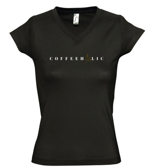 Női V nyakú póló