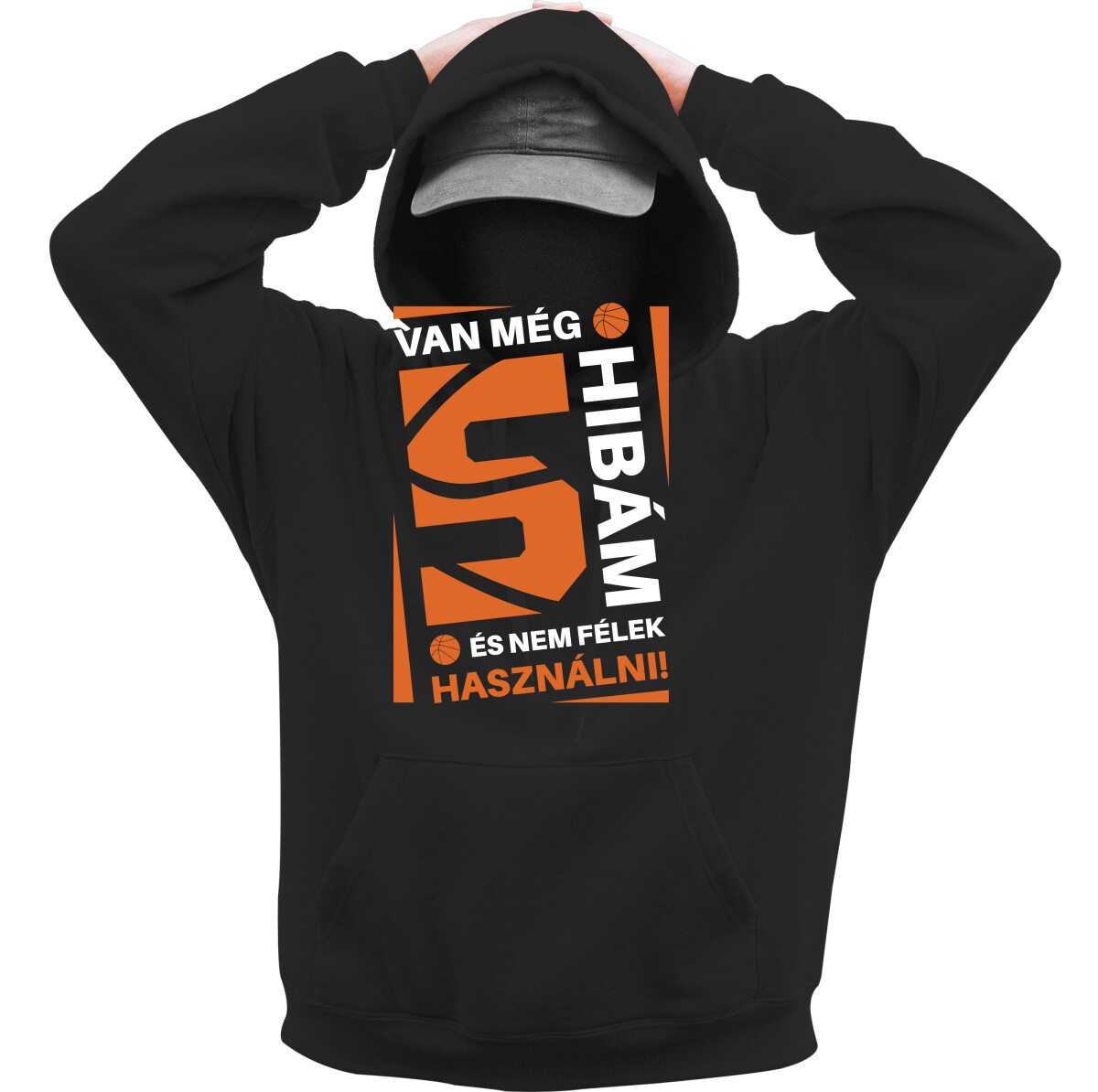 Kapucnis belebújós pulóver