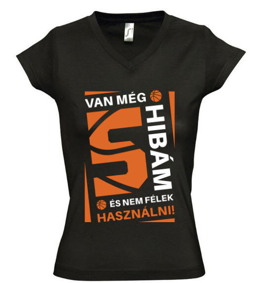 Női V nyakú póló