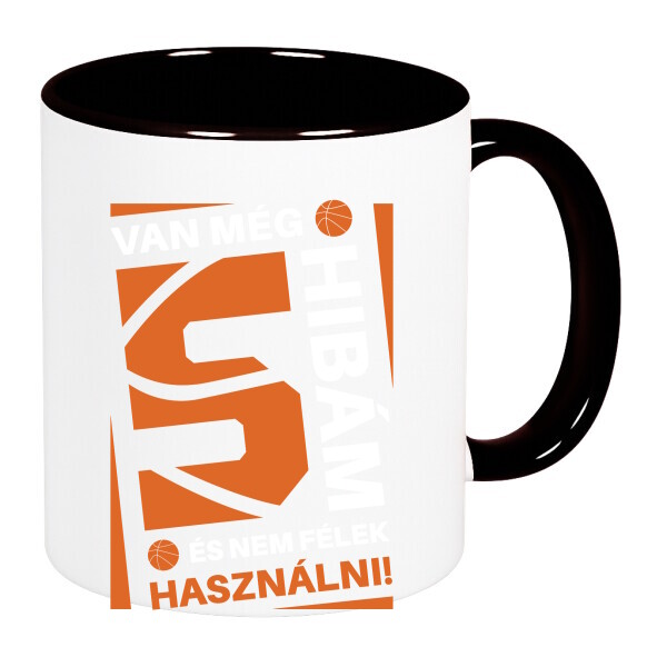 Színes fülű és belsejű bögre