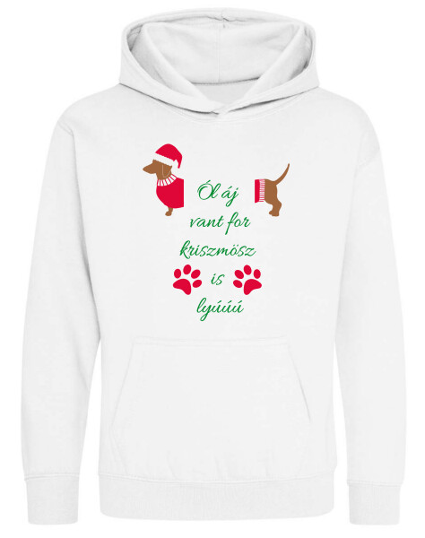 Kapucnis belebújós gyerek pulóver