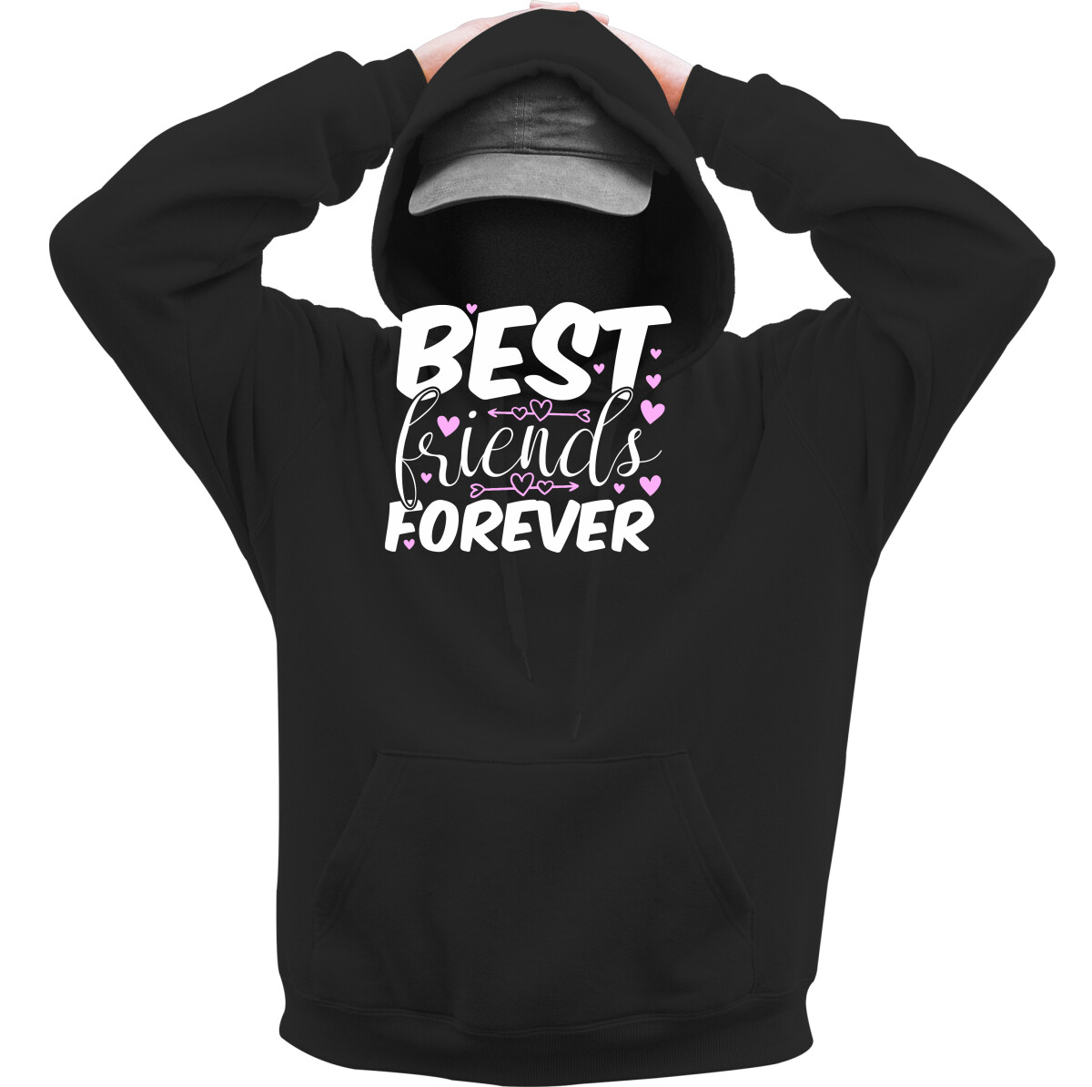 Kapucnis belebújós pulóver