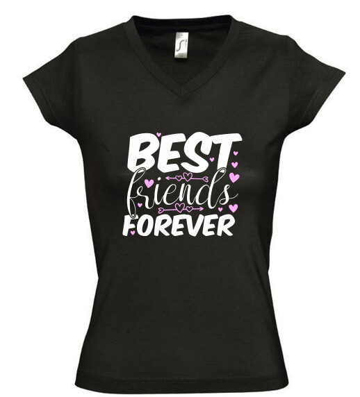 Női V nyakú póló