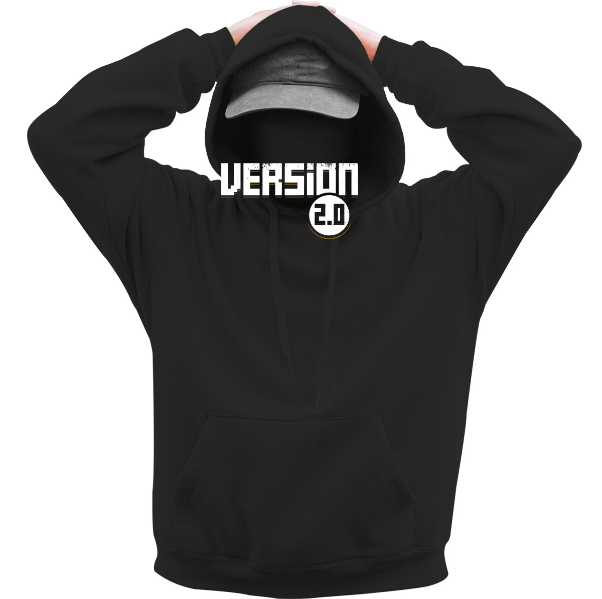 Kapucnis belebújós pulóver