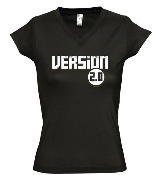 Női V nyakú póló