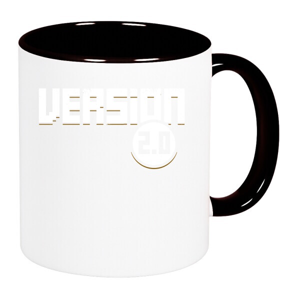 Színes fülű és belsejű bögre