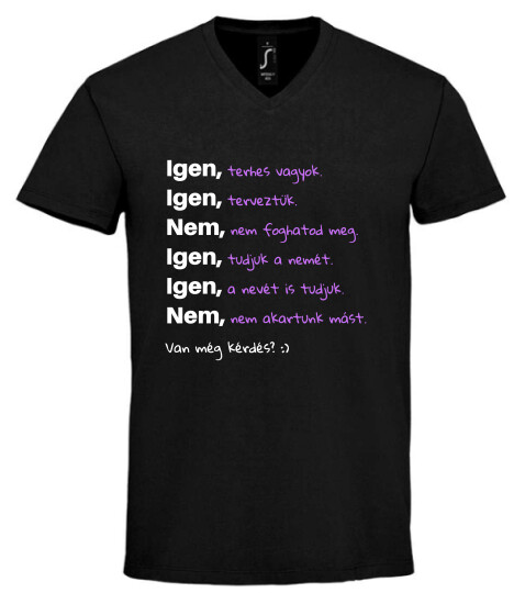 Unisex V nyakú póló