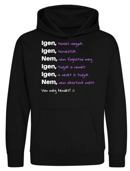 Kapucnis belebújós gyerek pulóver