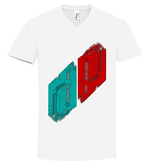 Unisex V nyakú póló