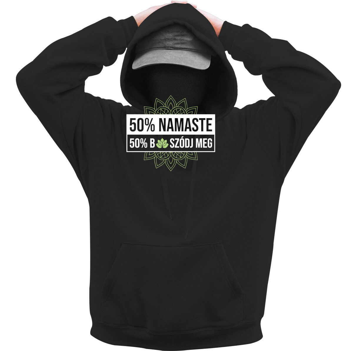 Kapucnis belebújós pulóver