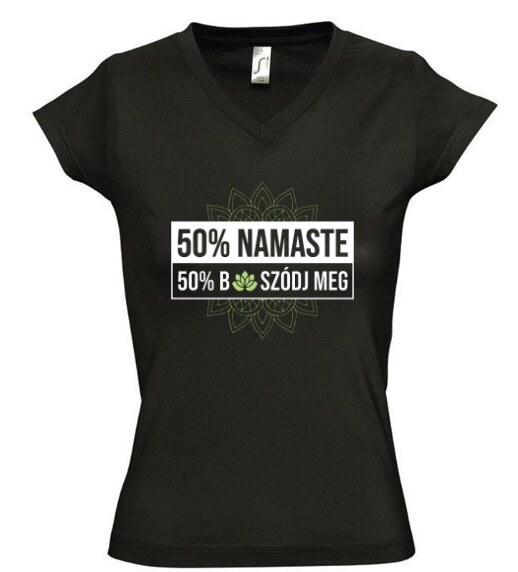 Női V nyakú póló