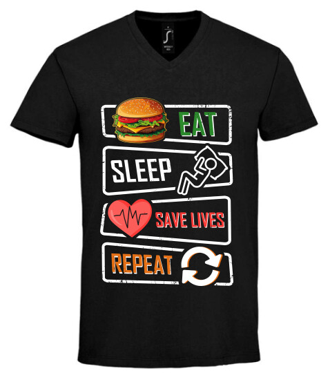 Unisex V nyakú póló