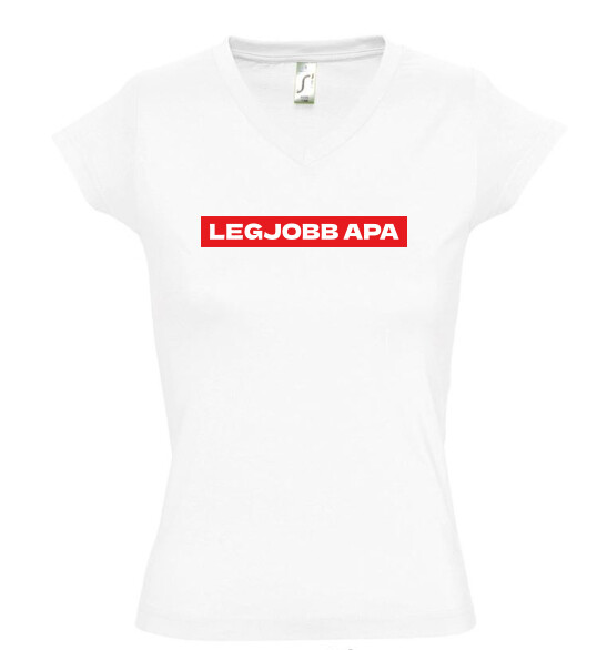 Női V nyakú póló