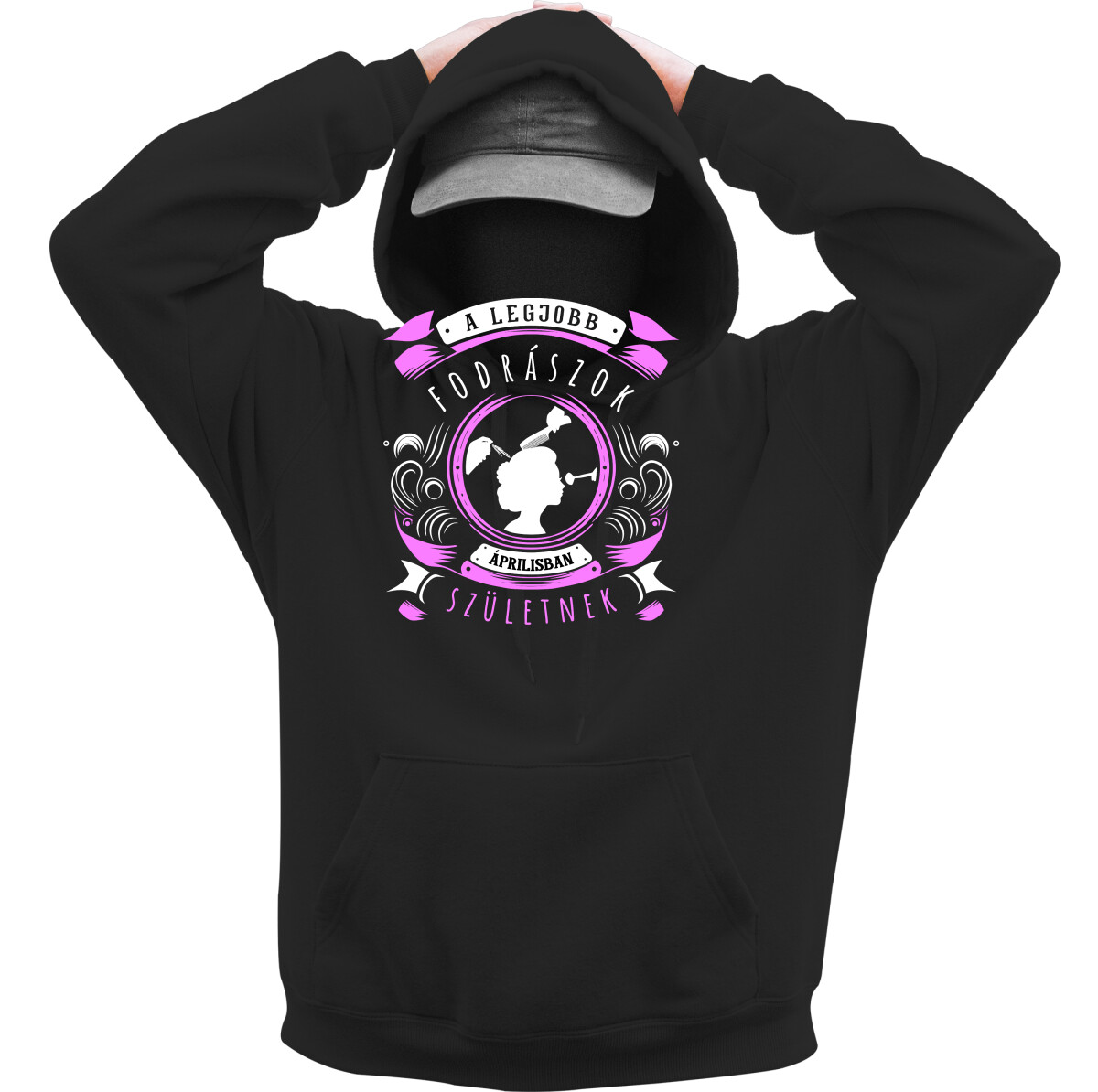 Kapucnis belebújós pulóver