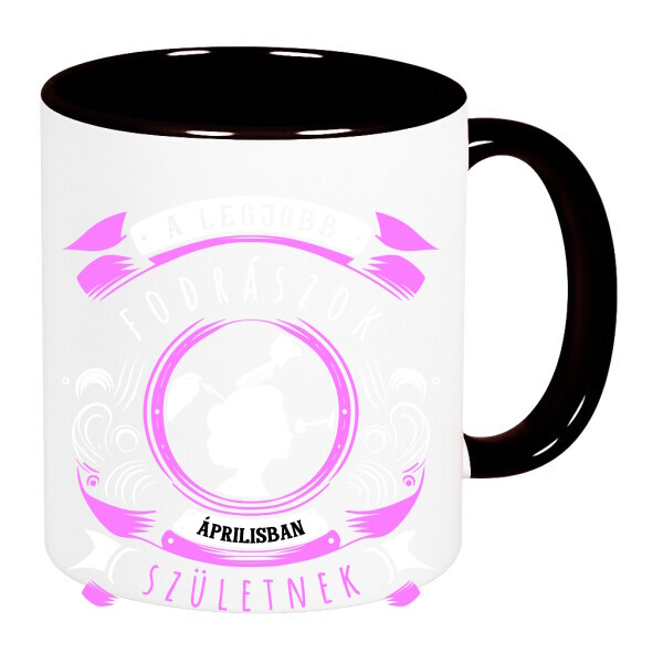 Színes fülű és belsejű bögre