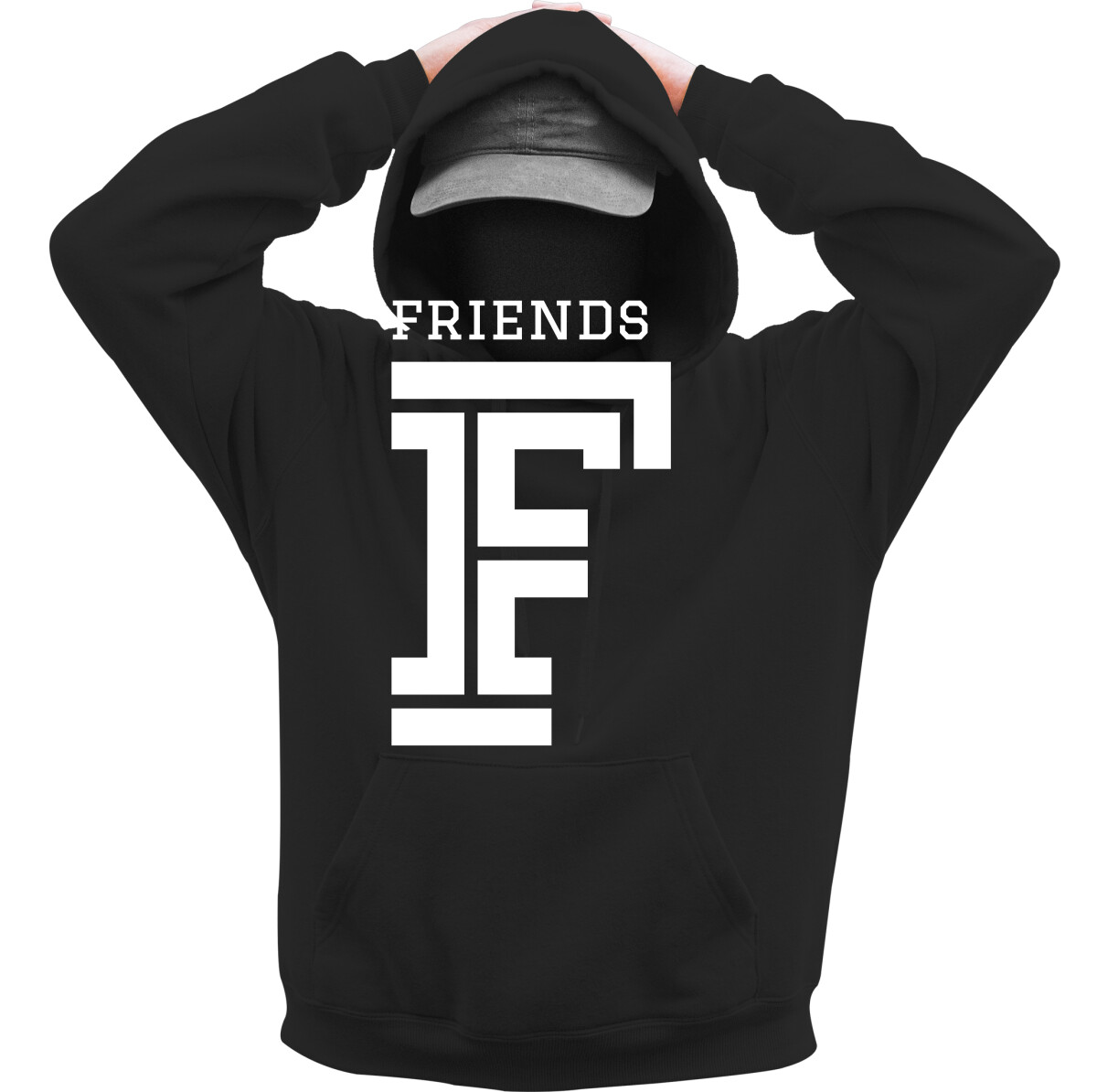 Kapucnis belebújós pulóver