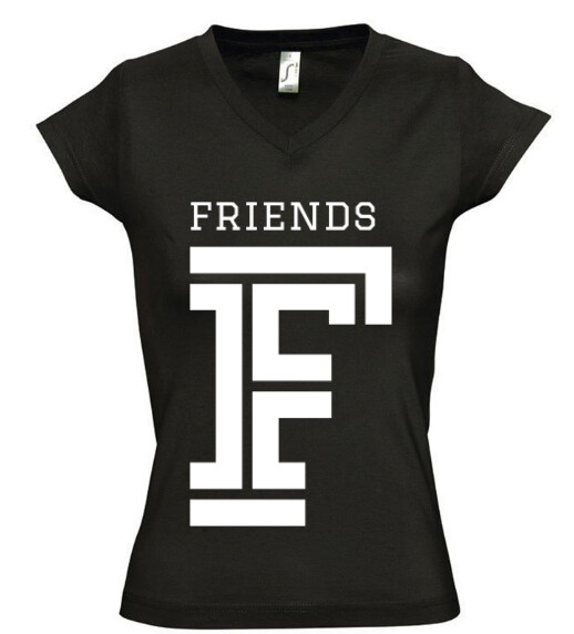 Női V nyakú póló