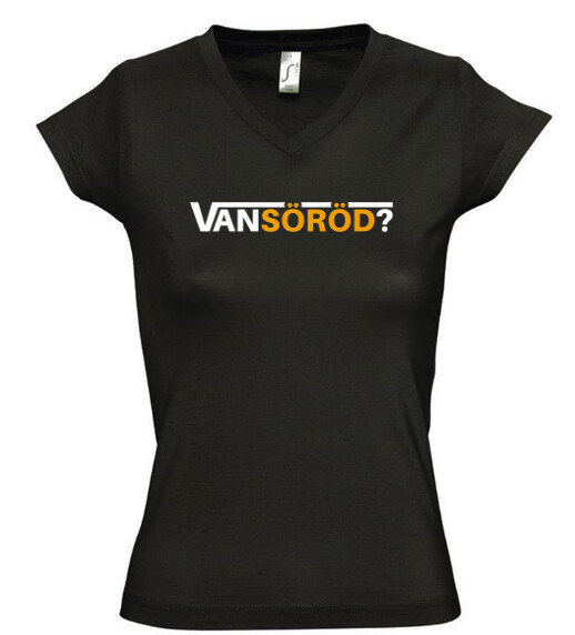 Női V nyakú póló