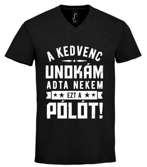 Unisex V nyakú póló