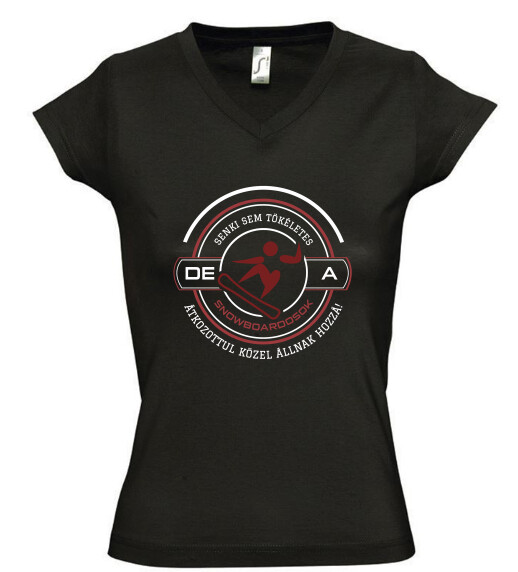 Női V nyakú póló