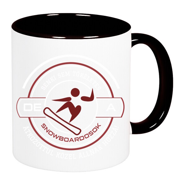 Színes fülű és belsejű bögre