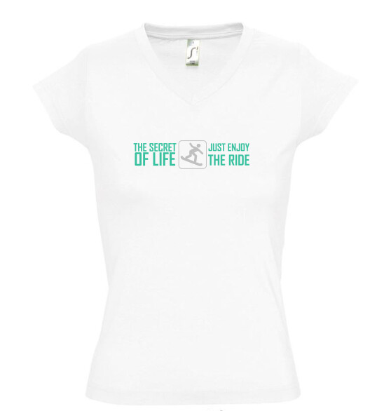 Női V nyakú póló